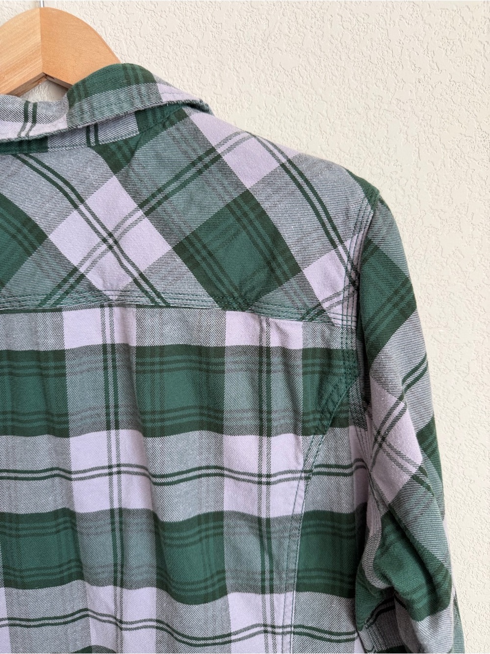 Carhartt Hamilton Flannel Shirt II XL 16/18 Green Gray Plaid Relaxed Fit Cotton - Picture 11 of 16